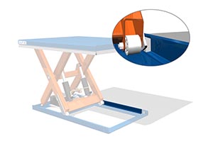 Kantelbeveiliging voor heftafels