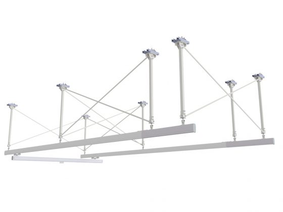 Plafondgemonteerde draagconstructie kraanbaansysteem